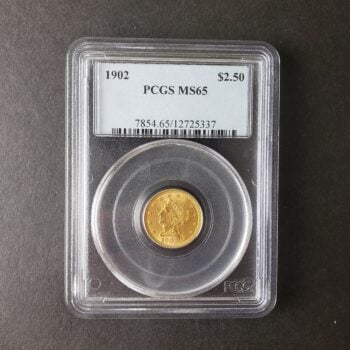 1902 $2.50 Liberty Head Gold Quarter Eagle PCGS MS65
