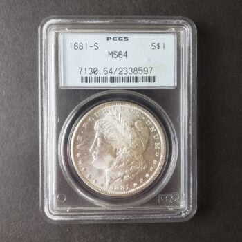 1881 S $1 Morgan Silver Dollar PCGS MS64