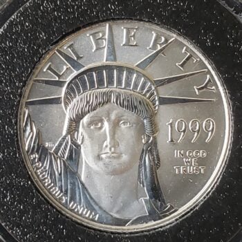 1999 $25 1/4oz Platinum American Eagle