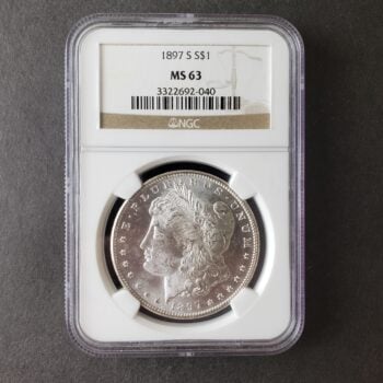 1897 S $1 Morgan Silver Dollar NGC MS63