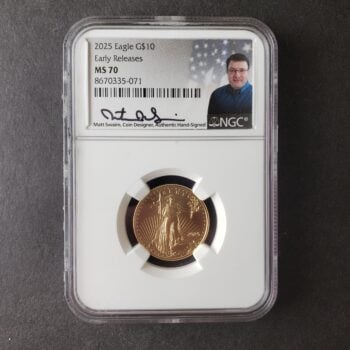 2025 $10 1/4oz Gold American Eagle NGC MS70