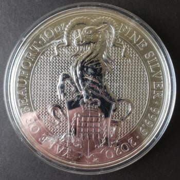 2020 Great Britain 10 Pounds 10oz Silver Yale of Beaufort Coin in Capsule