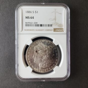 1886 S $1 Morgan Silver Dollar NGC MS64