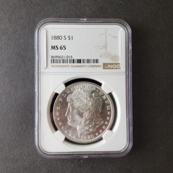 1880 S $1 Morgan Silver Dollar NGC MS65
