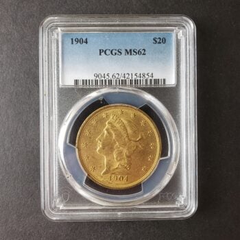 1904 $20 Liberty Head Gold Double Eagle PCGS MS62