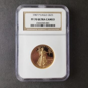 1987 P Proof $25 1/2oz Gold American Eagle NGC PF70 Ultra Cameo