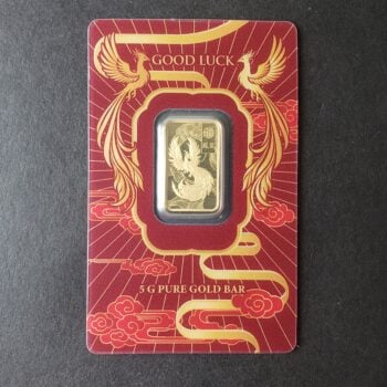 Pamp Suisse 5 gram Gold Good Luck Bar in Plastic Assay Card
