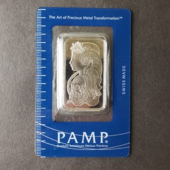 Pamp Suisse 1oz Palladium Fortuna Bar in Plastic Assay Card