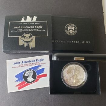 2026 W Enhanced Uncirculated $1 American Silver Dollar with 250 Privy
