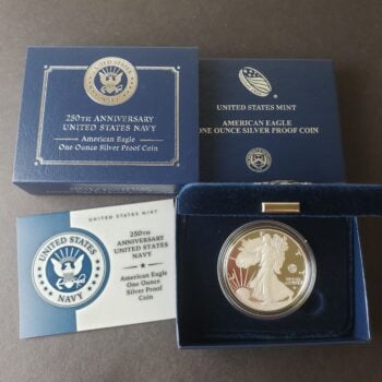 2025 S Proof $1 American Silver Eagle Dollar with Navy Privy