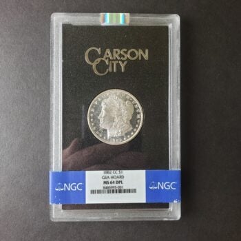 1882 CC $1 Morgan Silver Dollar in GSA Holder NGC MS64 DPL