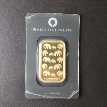Rand Refinery 1oz Gold Bar in Plastic Assay Card