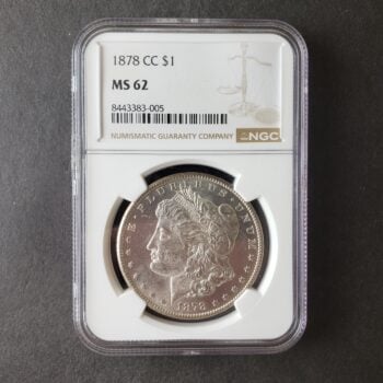 1878 CC $1 Morgan Silver Dollar NGC MS62
