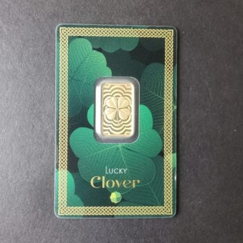 Pamp Suisse 5 gram Gold Lucky Clover Bar in Plastic Assay Card