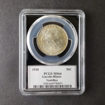 1918 50c Lincoln-Illinois Commemorative Silver Half Dollar PCGS MS64