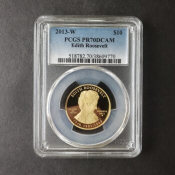 2013 W Proof $10 1/2oz Gold Edith Roosevelt PCGS PR70 DCAM