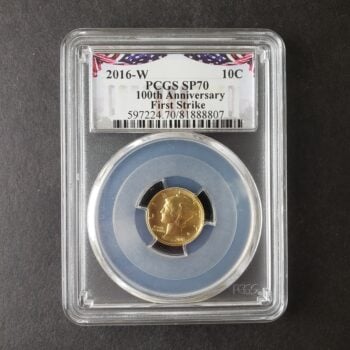 2016 W 10c 1/10oz Gold Mercury Dime PCGS SP70