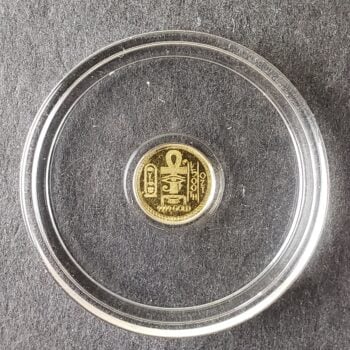 1/500oz Gold Egyptian Motif Round in a Capsule