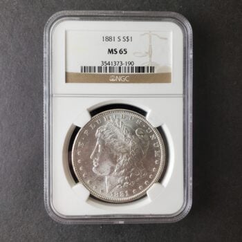 1881 S $1 Morgan Silver Dollar NGC MS65