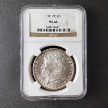 1881 CC $1 Morgan Silver Dollar NGC MS64