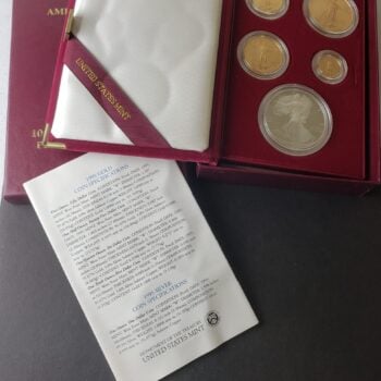 1995 10th Anniversary Set Proof Bullion Coins