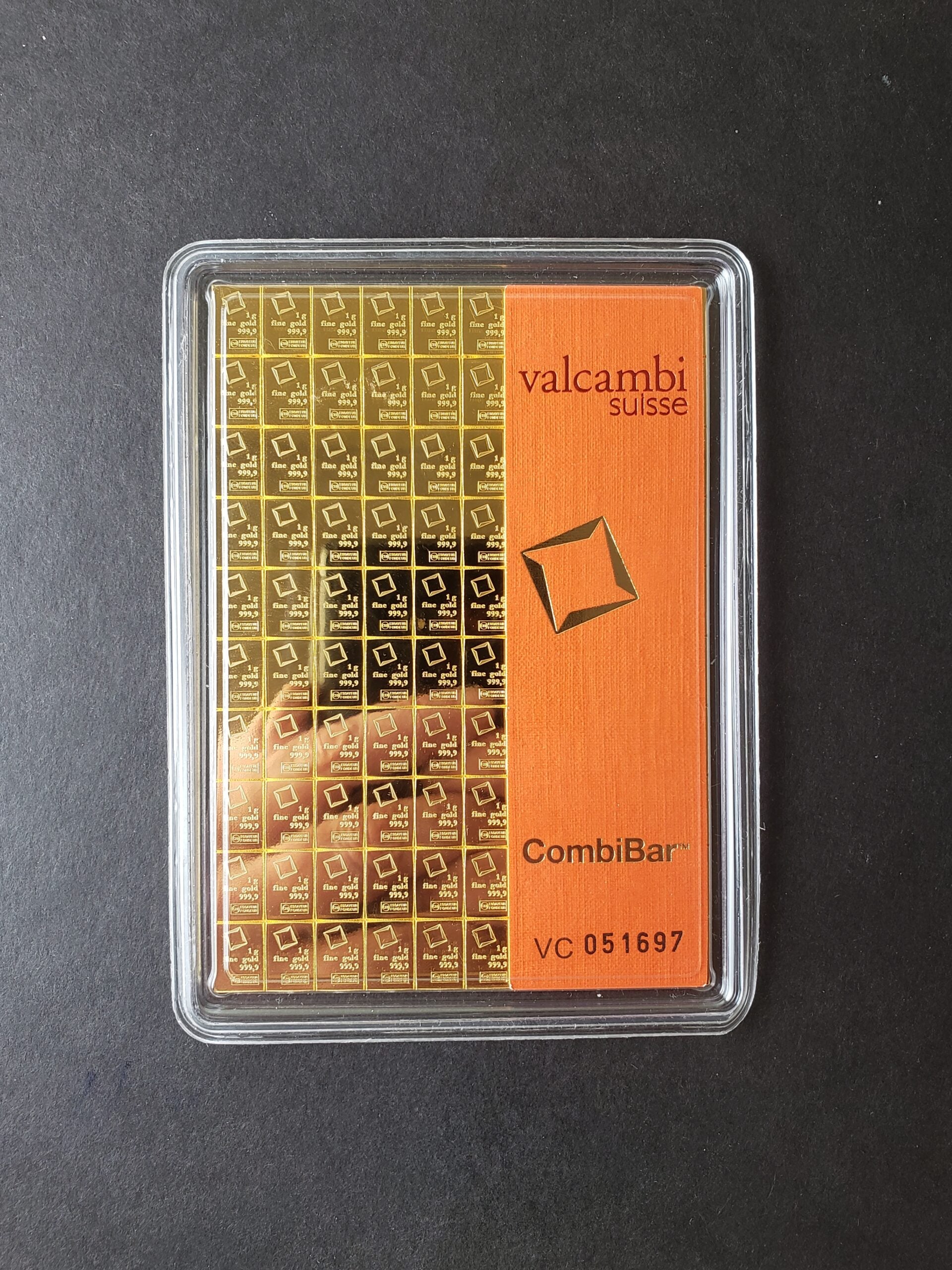 Valcambi Suisse 100 gram Gold CombiBar