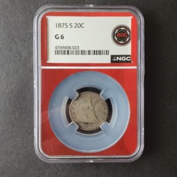 1875 S 20c Seated Liberty Silver Twenty-Cent Piece NGC G6