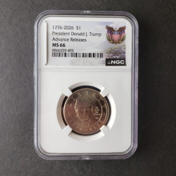1776-2026 $1 Trump Dollar NGC MS66