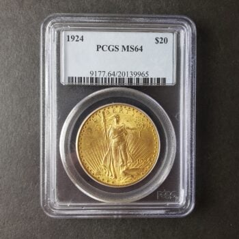 1924 $20 St. Gaudens Gold Double Eagle PCGS MS64