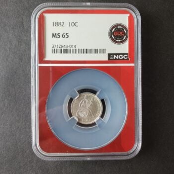 1882 10c Seated Liberty Silver Dime NGC MS65