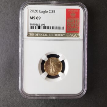 2020 $5 1/10oz Gold American Eagle NGC MS69
